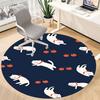 1pc Cherry Cats Office Round Area Rug, Under Office Chairs Bedroom Living Room Home Decor, Room Deco