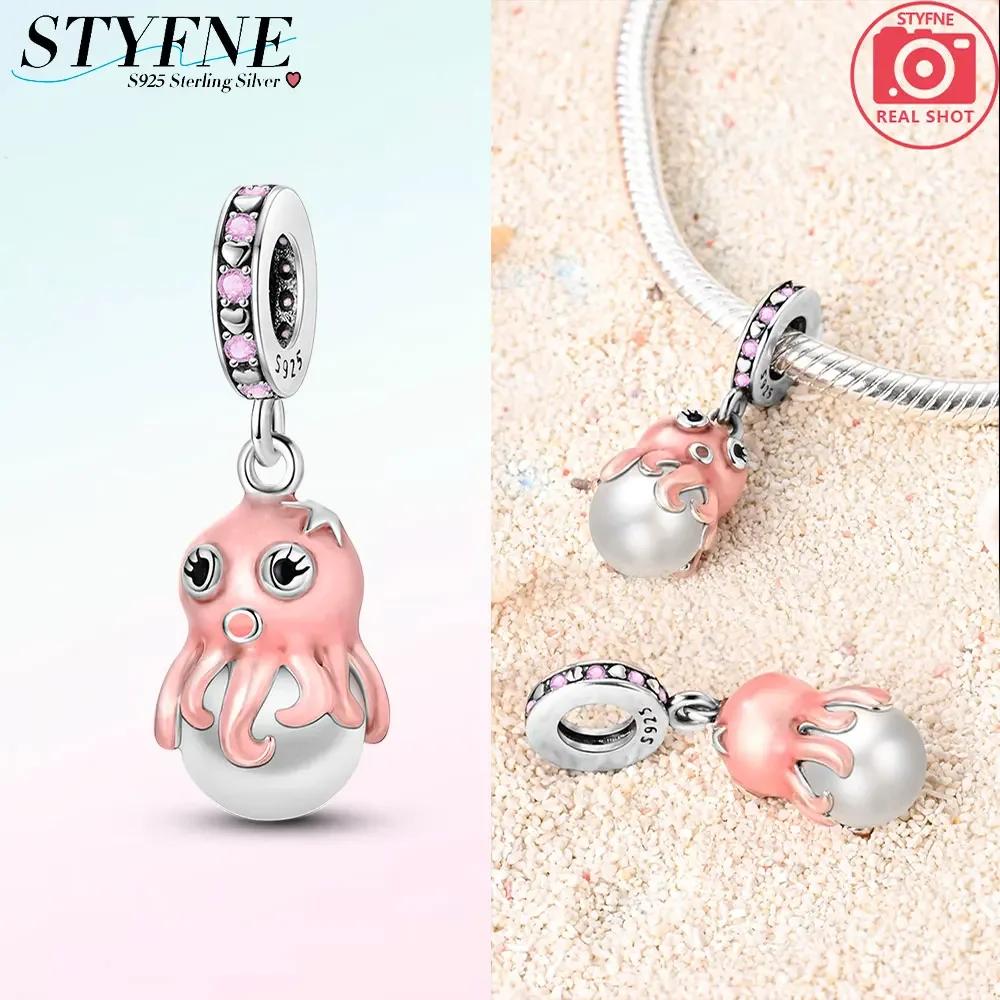 Kupfer Ozean Welt Serie See Oktopus Charms Perlen Clips Sicherheitskette Für Original Armband DIY Schmuckherstellung