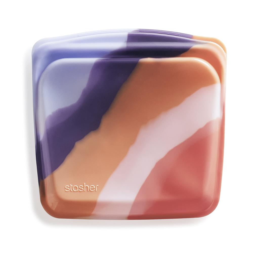 Japanische Stasher Silikontasche EZ Sandwich [Offizielles Produkt] (Lila Welle)