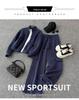 Korean-Style Women's Spring/Autumn Sportswear Set: Loose Hooded Sweatshirt & Wide-Leg Pants