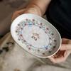 Creative Oval Plate 6.5-Inch Coarse Pottery Plate High-Value Dessert Plate Cute Small Vegetable Plate Export