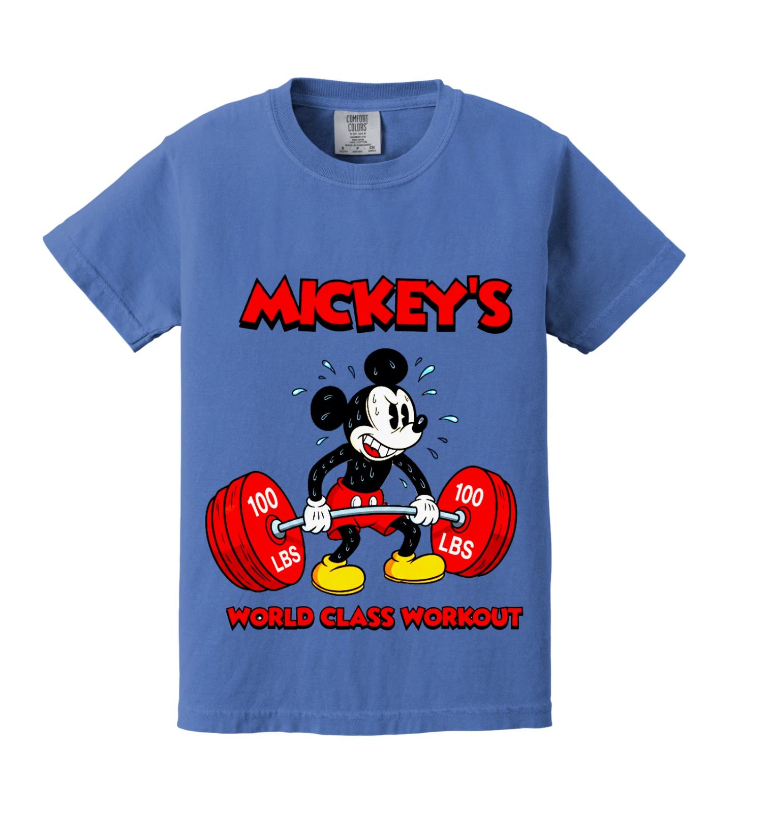 

Vintage Mickeys World Class Workout In Unisex and Adult Tees 120