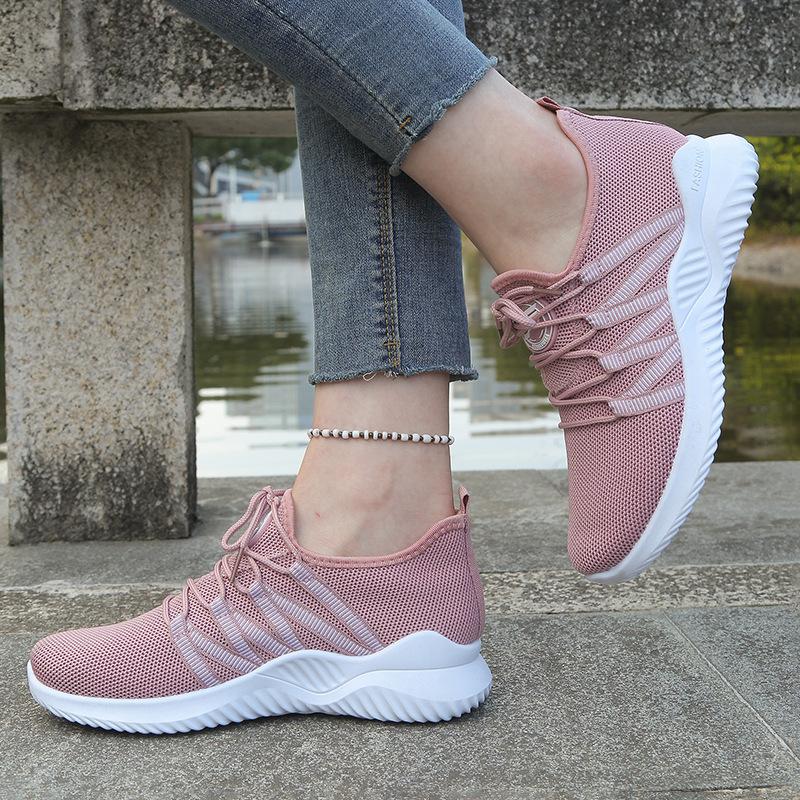 Atmungsaktive Slip-On Flache Schuhe für Damen mit Weicher Sohle - Ganzjahres Leichte Sneaker Geeignet zum Gehen, Täglichen Pendeln, Bequeme Freizeitschuhe