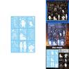 Christmas Snowflake Static Cling Glass Decal With Santa And Snowman For Window Decoration