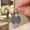 Versatile Earrings 1 Pair Large Double Round Disc Dangle Drop