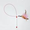 Cat Toys Long Rod Steel Wire Feather Bells Bite-resistant Handheld Cat Teaser Self-Hi Bored Cat Toys Pet Toys