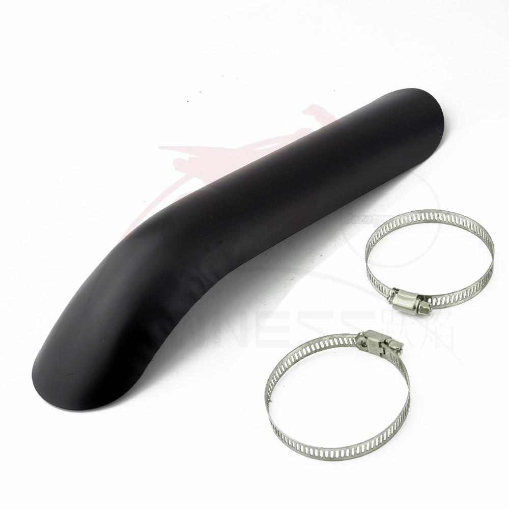 Black /Chrome Motorcycle Curved Exhaust Muffler Pipe Heat Shield Cover Guard Protector Universal for Honda Harley