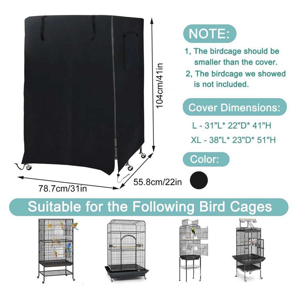 

Bird Cage Covers for Night Waterproof Fade-Resistant Light Eliminator Pet Bird Cage Cover Accessory for Parakeet ferret Hamster