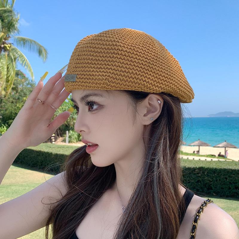Spring and Summer Beautiful Hats Women's Fashion Versatile Face Small Beret Advanced Sense Two Wear Duck Tongue Forward Hat