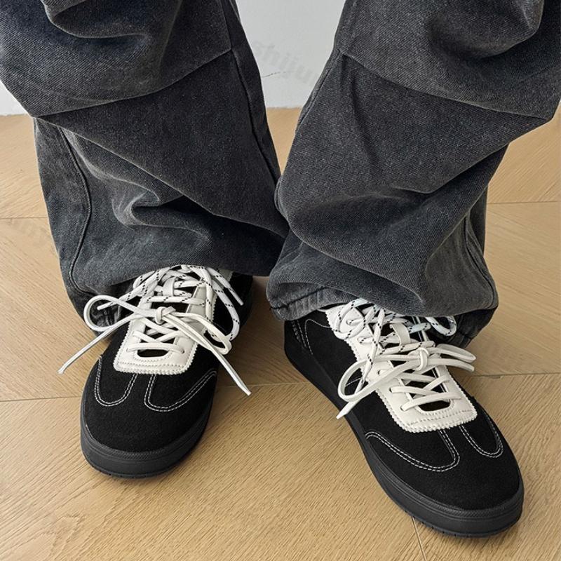 Fashion Men Outdoor Sneakers 2025 Spring Autumn New Fashion Comfortable Lace Up Casual Board Shoes Round Toe Comfortable Non Slip Flats