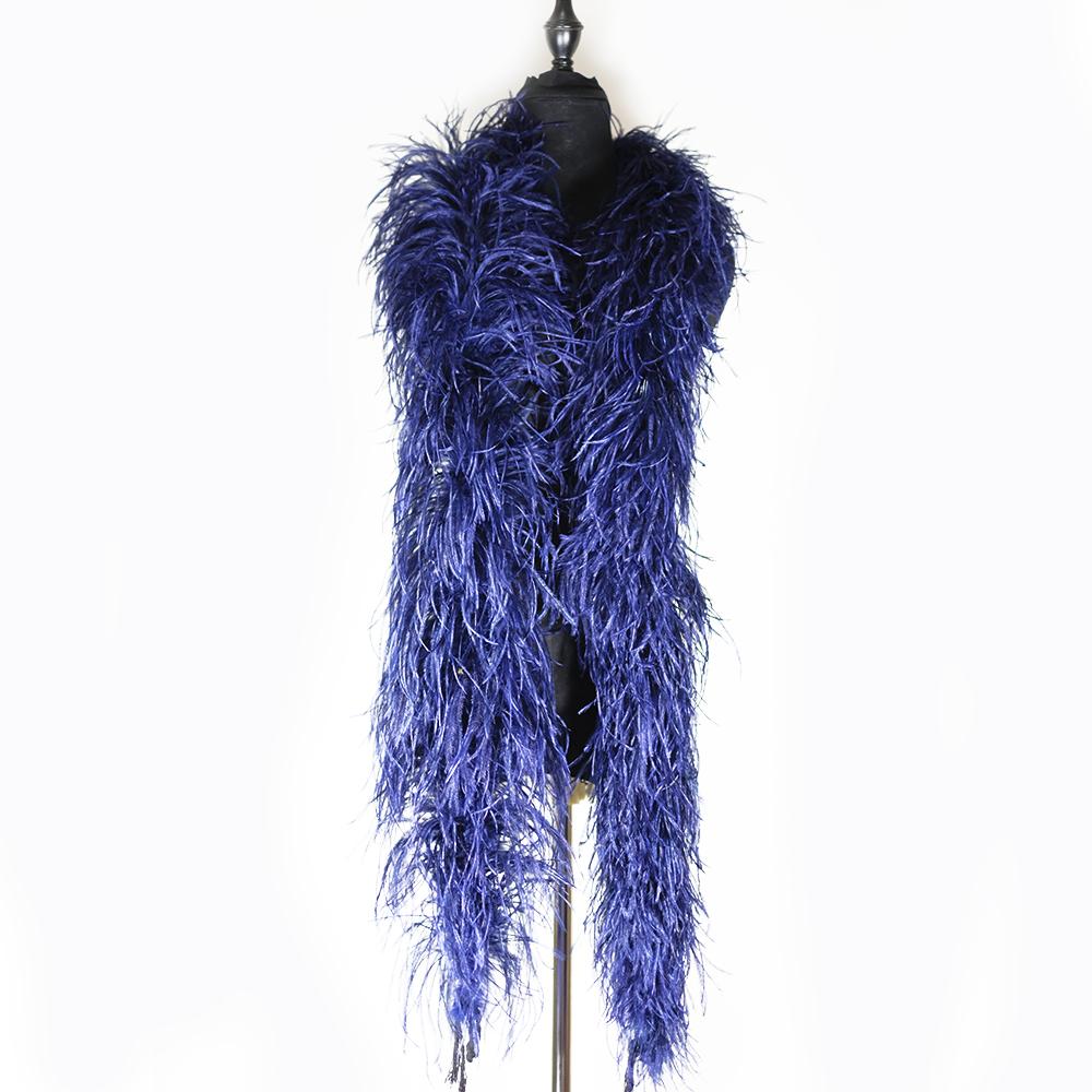 2 Metes Fluffy Ostrich Feather Boa Trim for Party Shawl Craft Ostrich Feathers Boa Wedding Dress Decoration Scarf 5/10/15/25ply