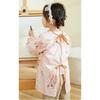Kids Waterproof Apron Rabbit Print Long-Sleeve Stain-Resistant Art Smock for Boys Girls Bibs Easy Clean Children Painting Aprons