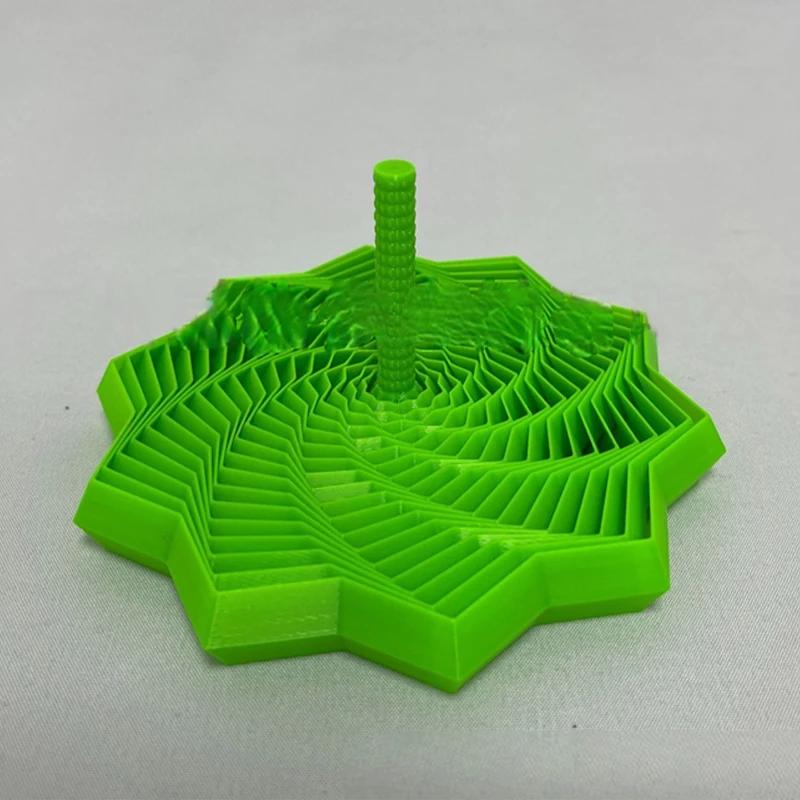 3D Printed Spiral Anti-Anxiety and Stress Relief Toy PLA Expanded Sensory Fidget Star with Handles Fractal Fidget Whirling
