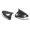 1 Pair Carbon Fiber Style Side Mirror Cover Left Right Ox Horn Style Rearview Mirror Cap
