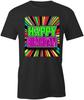 Happy Birthday Streifen T-Shirt Kurzarm Baumwolle KLEIDUNG PARTY S1BCA843