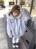 Guochao Fur-Collared Hooded Sweatshirt - Autumn/Winter Cotton Versatile Plus Velvet Outerwear for Students & Couples