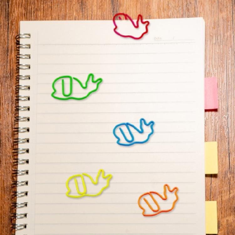 Creative Quality Metal Snail Shaped Paper Clips, Set Of 100 Multifunctional Office School Document Craft Accessories