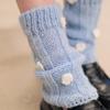 Damen Japanischer Stil JK Häkelstrick Kurze Beinwärmer Socken Einfarbige Süße 3D Florale Lockere Beinabdeckungen Stiefelmanschetten