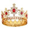 European and American Bride Crown Headwear High End Alloy Rhinestone Crown Hair Accessory  Miss World Beauty Pageant Hair Band Accessory