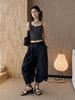 Louvre Spring Double Strap Buttoned Camisole Slimming Top