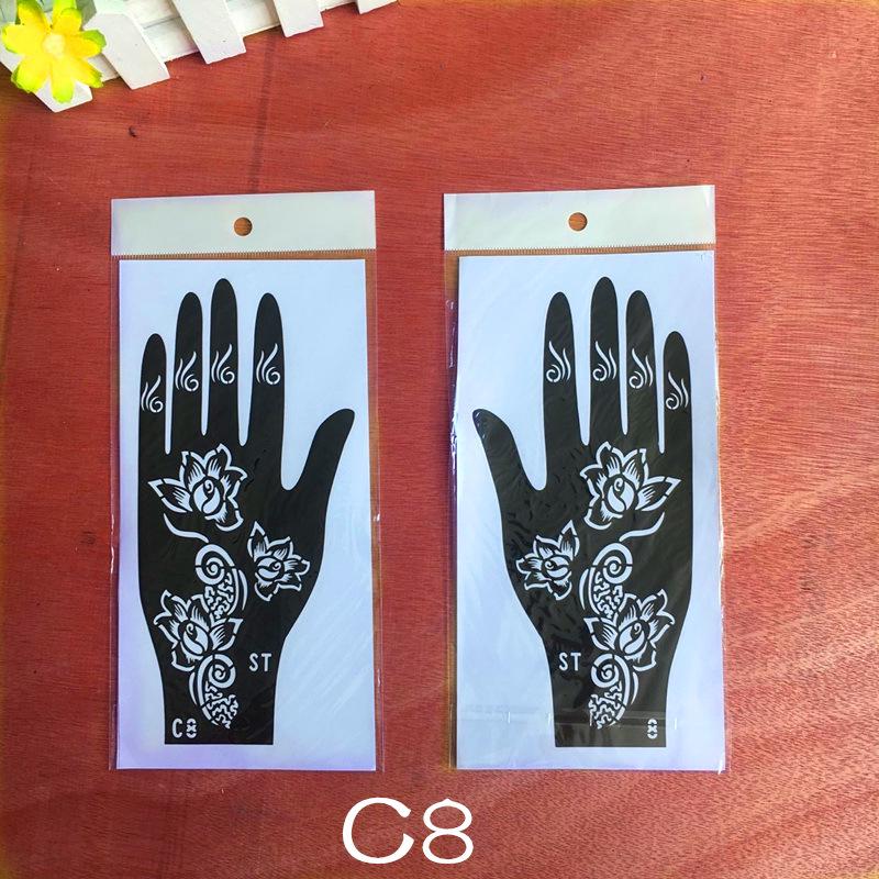 Dark Hand Tattoo Stickers: Original, Beautiful Hand-Shaped Temporary Tattoo Templates