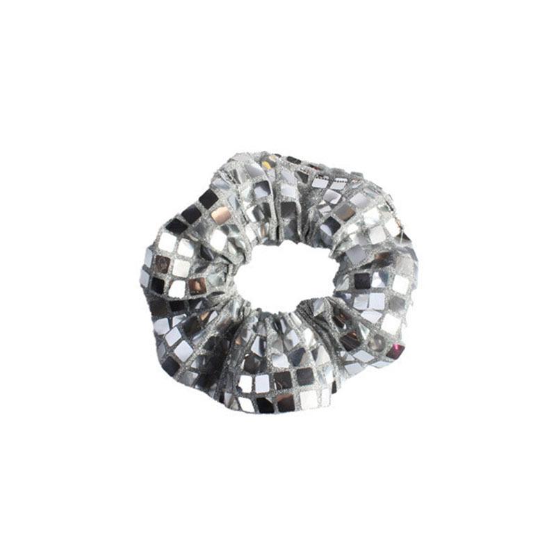 Sequined O-shaped Hair Tie, High-elasticity Ponytail Tie, Elegant Fabric Hair Accessory