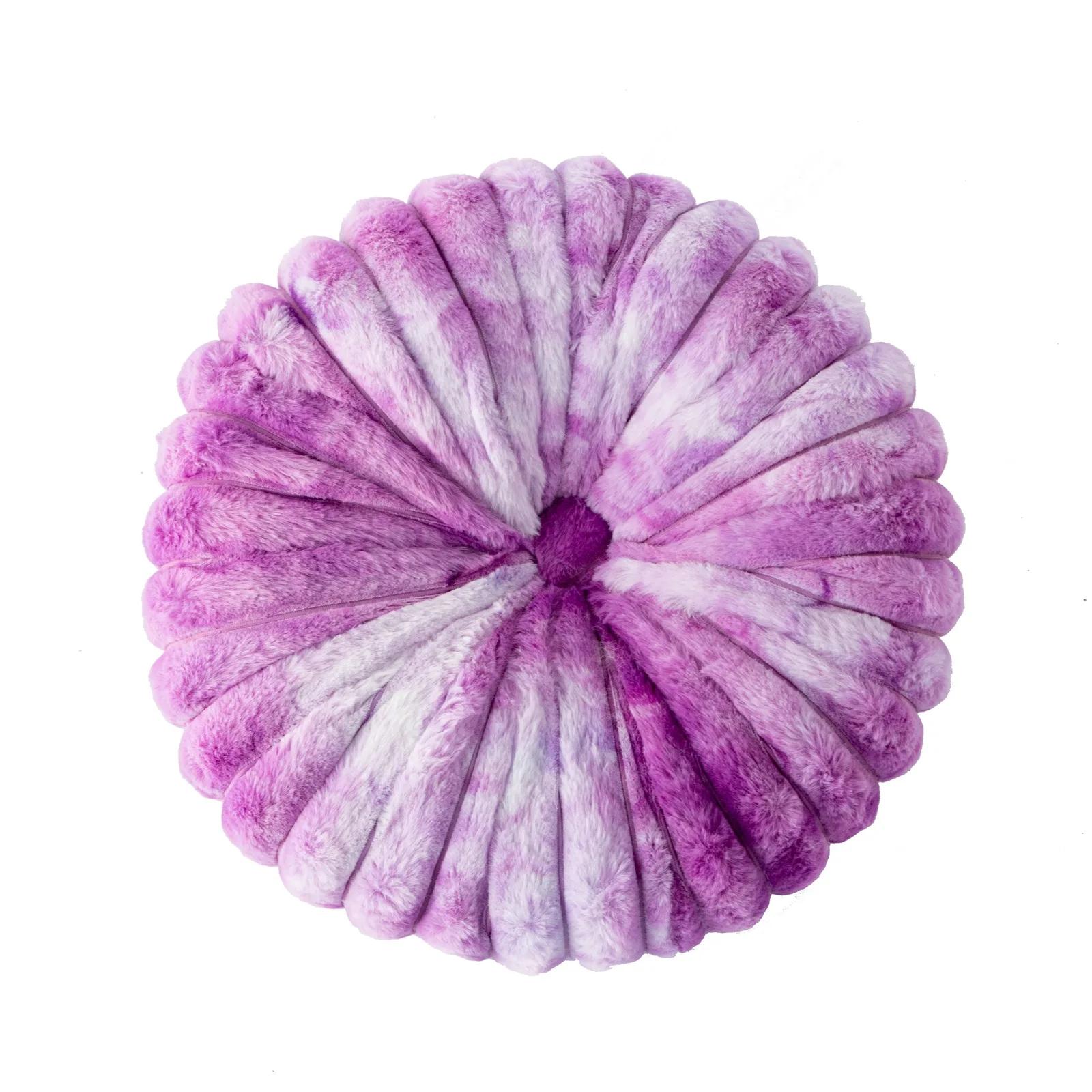 

Роскошная горячая круглая подушка-сиденье Ins, подушка с рисунком tie-dye, поясничная подушка для офисного кресла, милая плюшевая подушка для дивана, декоративная подушка для дома 35cm
