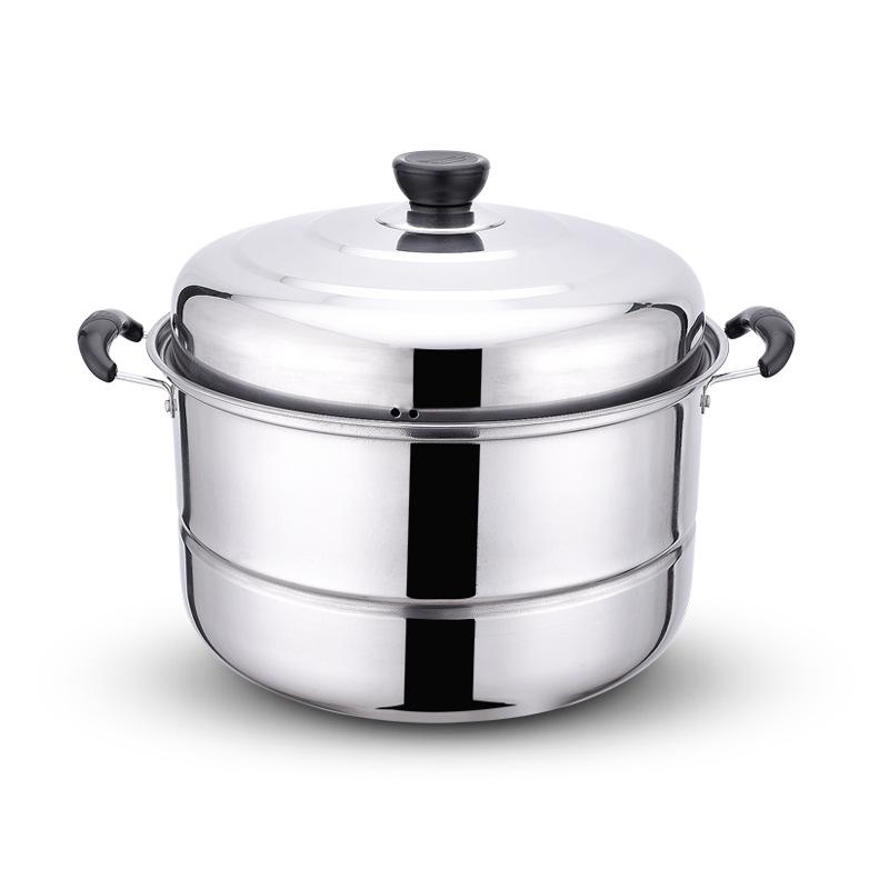Stainless Steel Double Layer Steamer: Multi-Use Pot for Two or Three Layers - Ideal for Soups, Steaming Buns, and Fish on Induction or Gas Stoves