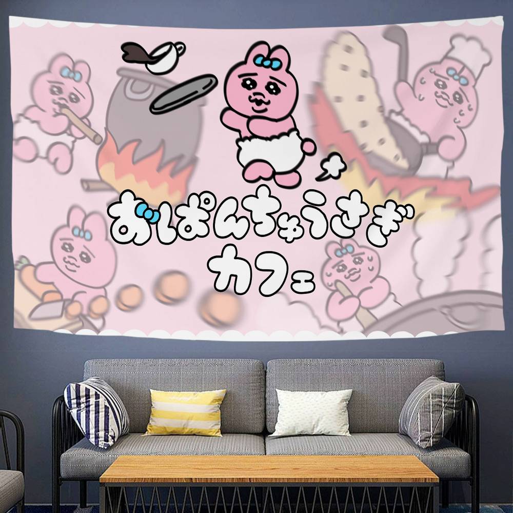 Cartoon OOpanchu Hanging Bohemian Tapestry Hanging Tarot Hippie Wall Rugs Dorm Wall Hanging Home Decor