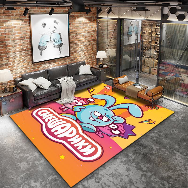 Smeshariki Carpet Rug for Living Room Bedroom Home Sofa Decoration,Kids play Nonslip Floor Mat