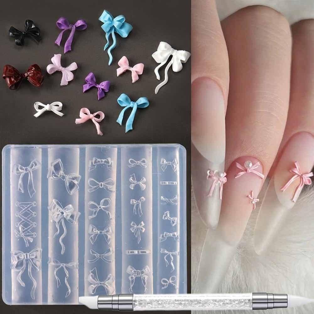 3D Design Nail Carving Mold Clear Silicone 3D Silicone Nail Art Molds  DIY Nail Supplies