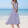 Boho Kleid für Damen Lässige lockere Passform Sommerkleid mit Tasche