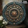 Elegant Sun Moon Metal Wall Art 8x8 Inch Round Shield Decor For Home Office Living Room Gift