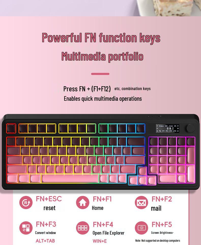 AULA S99PRO Silent Mechanical-Feel RGB Keyboard: Ergonomic, Long Battery, Triple-Mode