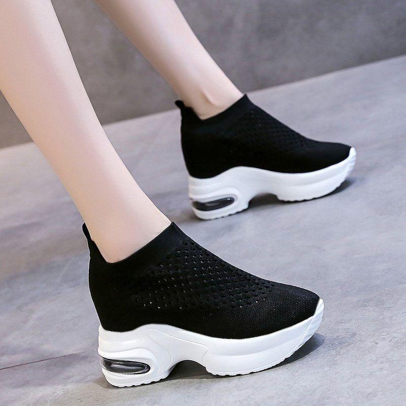 

Fashion Summer Casual Hollow High on Platform Shoes for Women Fashion 2025 Daily Routine Korean New Arrival Slip On Woman Footwear Sale 35