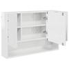 Mirror Cabinet High Gloss White 80 X 17 X 55 Cm Particleboard
