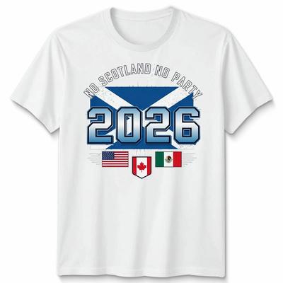 Pas d'Écosse Pas de Fête T-shirt Football USA Footy Jeux Du Monde Unisexe