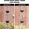 Outdoor Lotus Rain Chain Heavy Duty Metal Garden Hanging Rain Catcher Cups Outside Gutters Downspouts Replacement Decorative Rain Chain