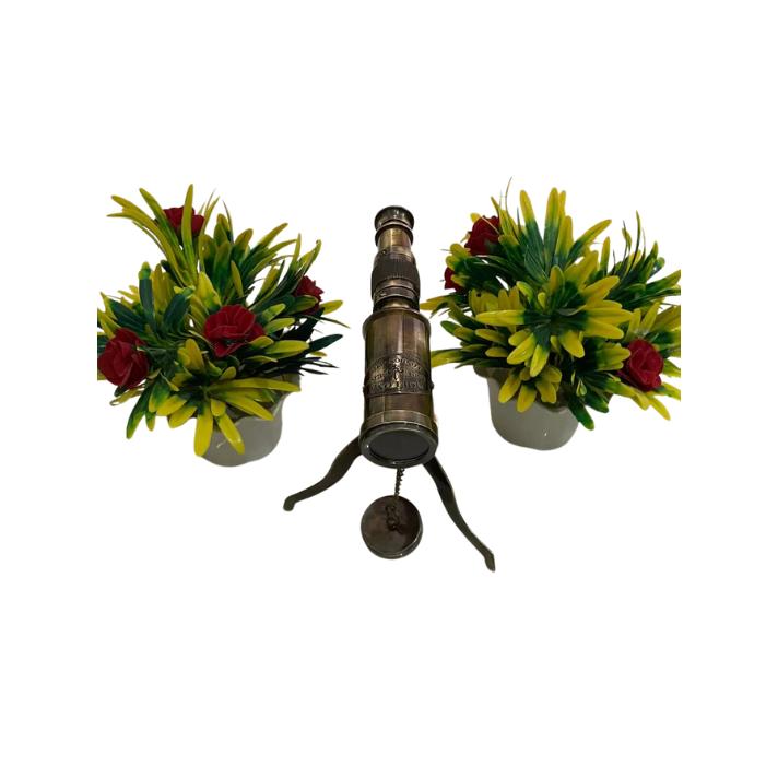 Brass Antique Telescope Nautical Vintage Marine Spyglass With Stand