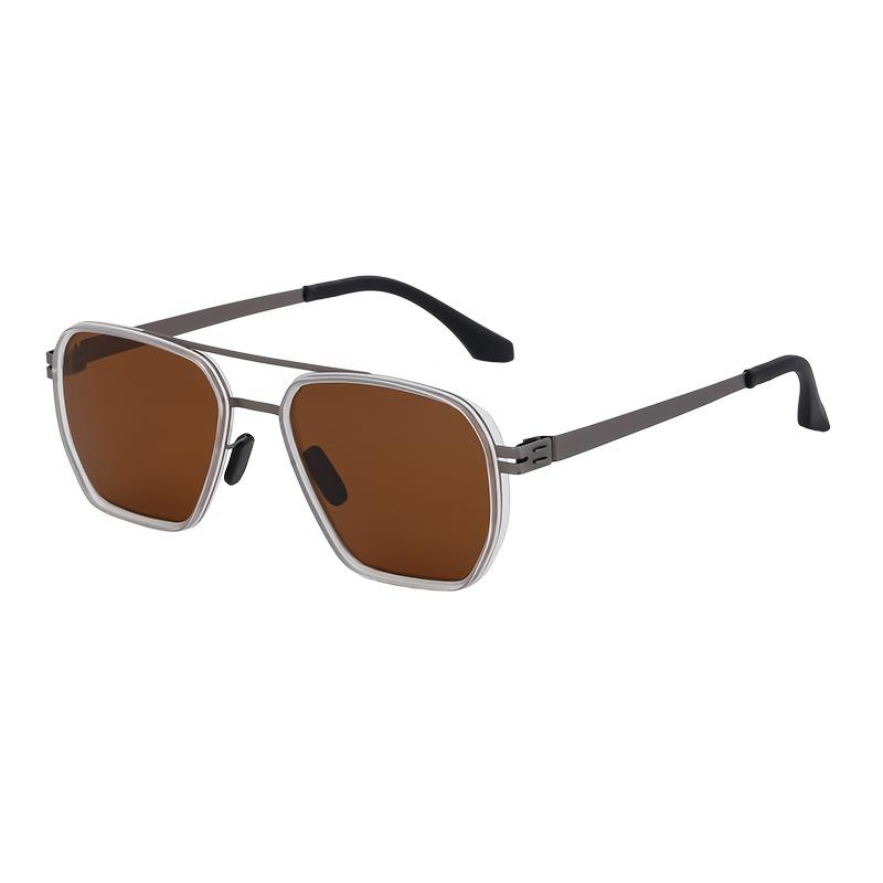 JYL TS Men's Screwless Polarized - Full-Frame Metal Driving Shades MY-ZTT010