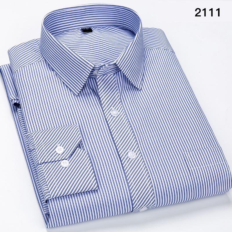 Men's Autumn Striped Business Casual Long-Sleeve Shirt