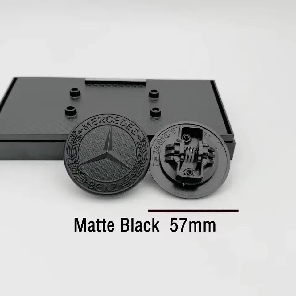 1pcs 57mm Car Front Hood Emblem Badge Bonnet Car Accessories For Mercedes Benz W204 W124 W201 W202 W212 W220 W205 GLA CLA