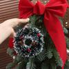 2pcs Artificial Hanging Ornament Exquisite Candle Holder Christmas Wreath Pendant  Photography Props