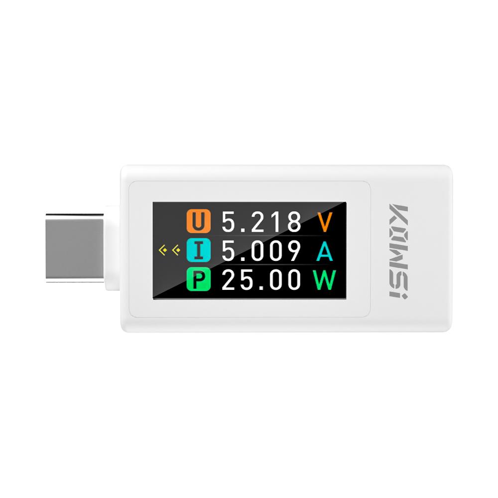 

Новий KWS-1902L Type-C Струм і Напруга 4-30В 0-8А Ваттметр Цифровий Кольоровий Екран Тестер Лічильник Зберігання при Вимкненні живлення білий