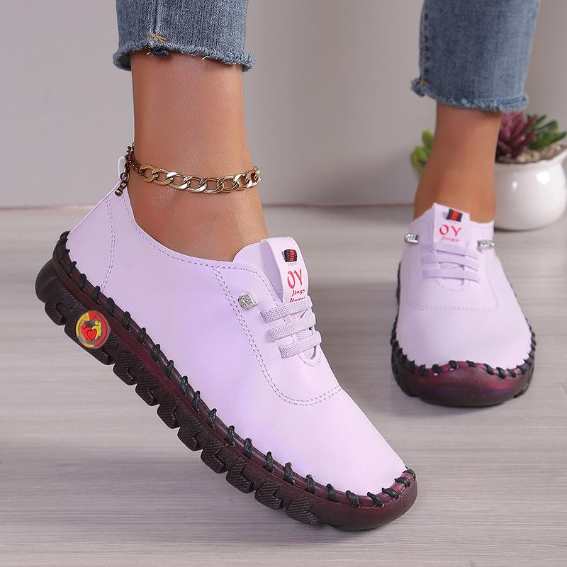 

Жіночі кросівки Легкі зручні кросівки Жіночі великого розміру М яка шкіра Спортивне взуття Жіночі на пласкій підошві Бігові кросівки 45