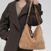 Vintage Faux Suede Women Shoulder Bags Large Capacity Rivet Female Handbag Casual Big Totes Lady Crossbody Bag Ladies Hand Bags