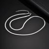 Vnox Width 3mm Flat Snake Silver Color Necklace for Men, Stainless Steel Vintage Blade Chain Collar, Hiphop Casual Jewelry Gifts