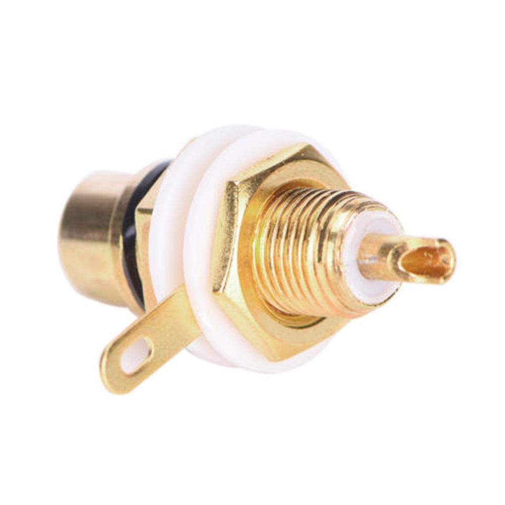 10PCS Female Jack Socket Red Black Chassis Panel Mount Connector Gold Plated