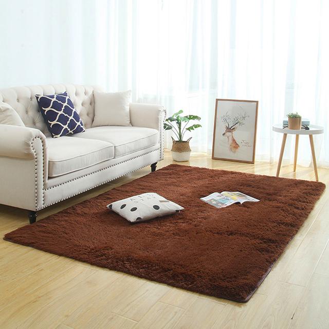Silky Fluffy Carpet Modern Home Decor Long Plush Shaggy Rug Children's Play Mats Sofa Living Bedroom Bedside Mat Balcony Carpets