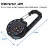 Polaris Tough 60M with Rotating Backpacking Accessory Clip-On Compass, Waterproof, Bezel, Waterproof, Outdoor, Hiking, Survival, Backpacking,